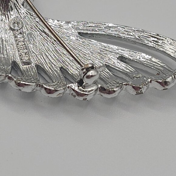 SarahCoventry "Evening Splendor" SilverTone Rhinestone Swirl Elegant Stmt Brooch - Picture 15 of 16